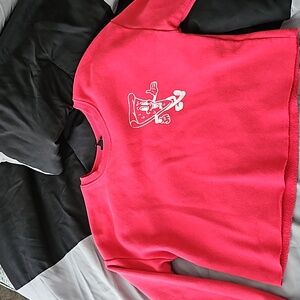 Art Class Girls Red Crop Top Sweatshirt